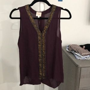 Parker beaded open back tank top
